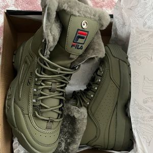 fila boots womens green